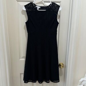 London Times Black Lace Dress